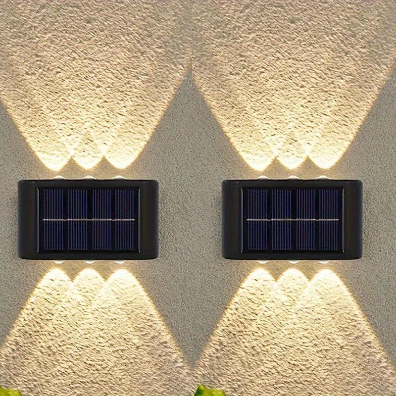 1/2 stk Solar Up Down Lights Utendørs Vanntett, Modern Nordic Sconce Belyser Utenfor Sollyssensor Lampe