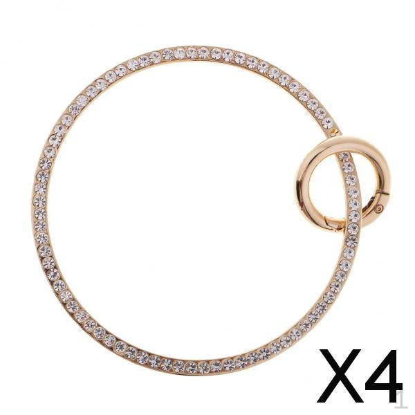 

4xМеталлические ручки-кольца с пружинными О-кольцами для изготовления сумок