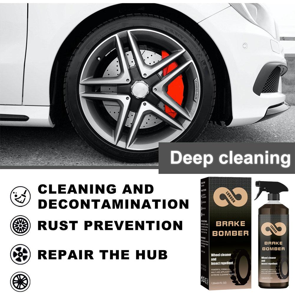 Wheel Cleaner 120ml Strong Non Acid Truck And Car Wheel Cleaning Spray And Insecticide Safe For Alloy And Painted Wheels L4F1
