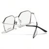 Balenciaga BB0198O Silver Geometric Eyeglasses Frame