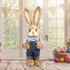 Easter Decorations Bunny Handmade Straw Bunny Rustic Straw Bunny Figurine Easter Straw Rabbit Ornament Spring Home Decor