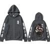 Anime Demon Slayer Kokushibo Zipper Hoodie Men Women Clothing Cartoon Fashion Zip Up Jacket Men's Oversized Sweatshirt