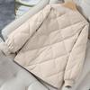 Dámská nová zimní korejská verze Light Diamond Check ležérní krátká péřová bunda