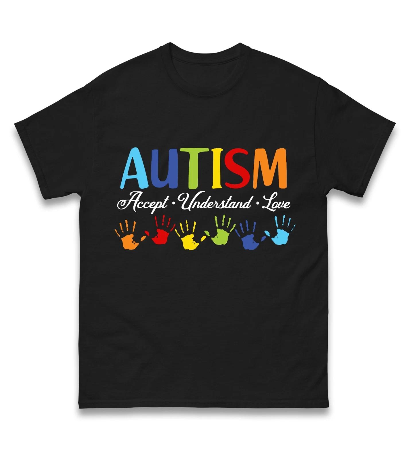 Autism Accept,Understand and Love Awareness T Shirt,Autism Awareness,Handsprint 2XL