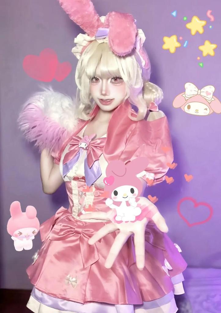 Lily Barrier Cosplay Game Identity V Cheerleader Cosplay Costume Party Uniform Pink Dress Carnival Anime Role Play Suits
