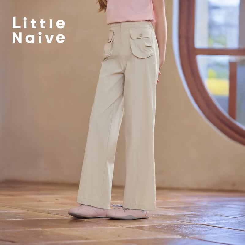 

Little Naive Girls Sporty Pocket Cargo Casual Pants 170