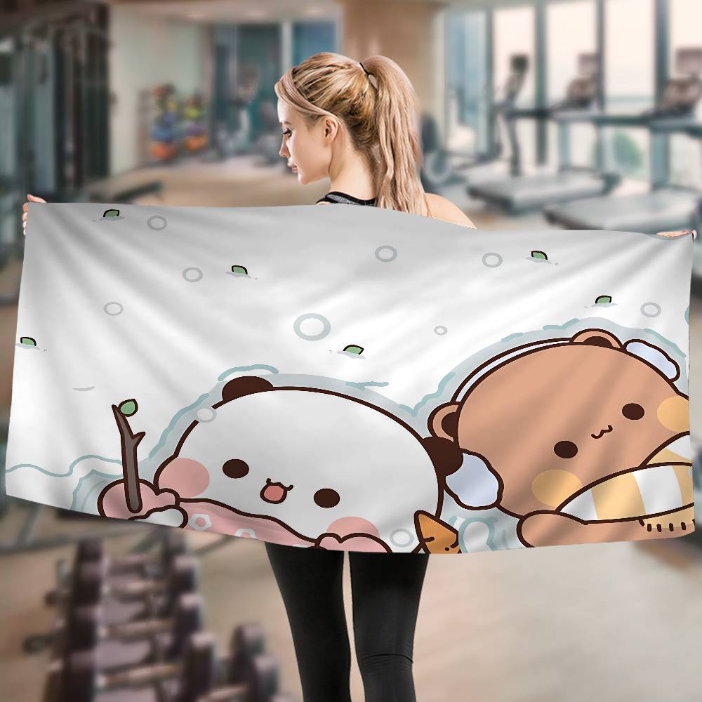 1 Stück Bubu Und Dudu Niedliches Cartoon Anime Strand Schwimmtuch Weiches Saugfähiges Waschlappen Kindergeschenke Für Kinder Reise Camping Fitnessstudio