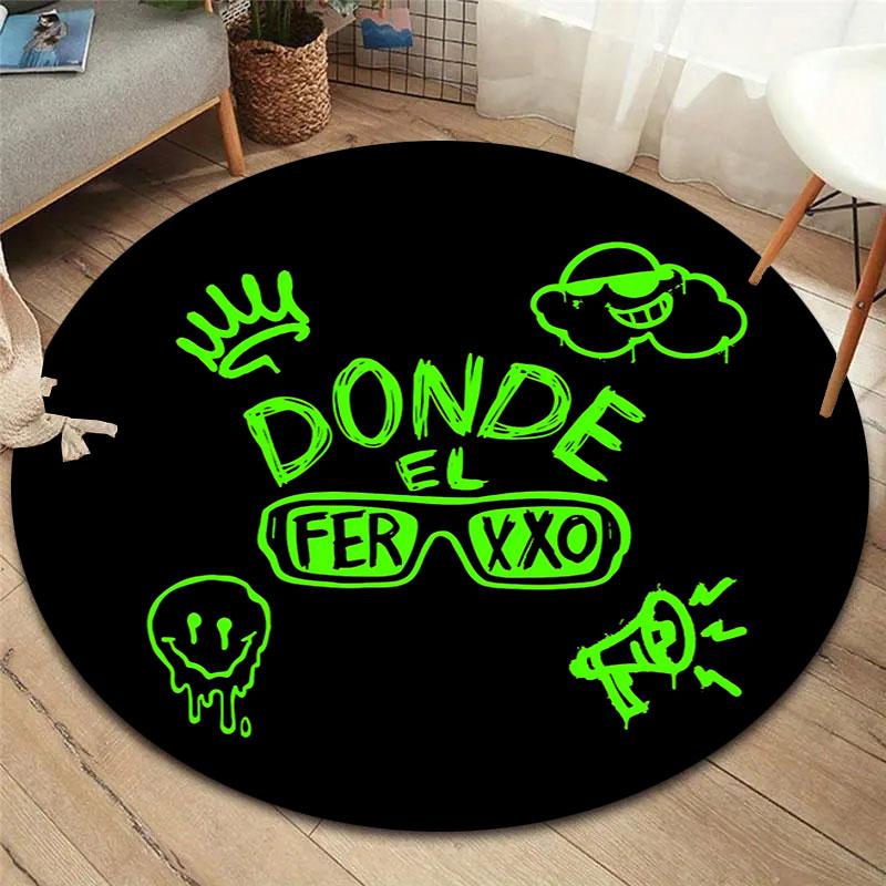 feid Round Area Rug,Carpet Rug for Living Room Bedroom Sofa Playroom Decor,Non-slip Floor Mat