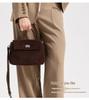 Women's Frosted Cowhide Large Capacity Crossbody Handbag - Autumn/Winter Fashion