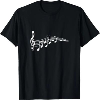 Musical Notes Music Dad T-shirt Text In Treble Clef T-shirt T-Shirt
