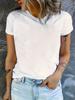 Women'S Casual Solid Color T-Shirt - Soft Crew Neck Short Sleeve Top for Casual Attire Black, Ladies T Shirts Aesthetic Clothes