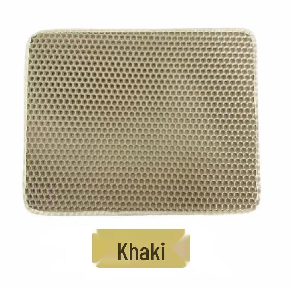 EVA Washable Cat Litter Trapping Mat - Anti-Tracking, Anti-Slip, Foldable, Double-Layer Design