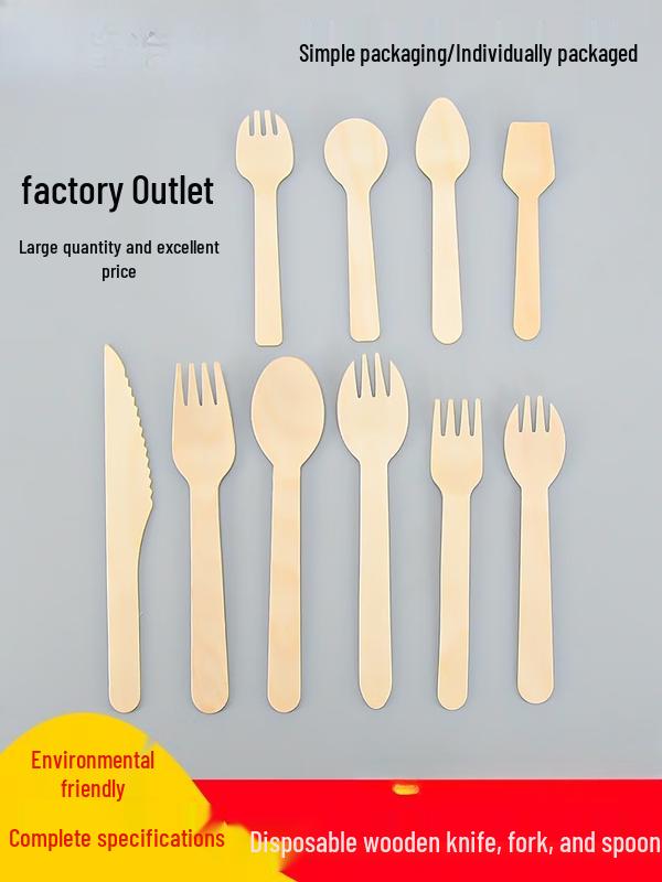 Biodegradable Disposable Wooden Ice Cream Spoons