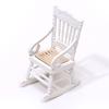 6Pcs 1:12 Dollhouse Miniature White Wooden Bedroom Furniture Set Doll House