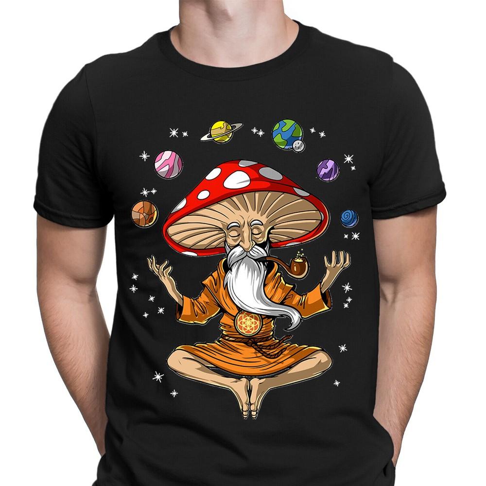 Hippie Buddha Yoga Funny Cool Meme Movie Gift Classic Mens T-Shirts Tee Top 6NE