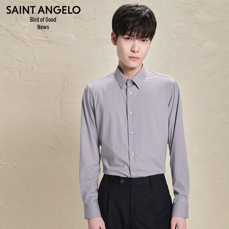 Baoxiniao Men's Slim-fit Point Collar Long Sleeve Shirt EBC243213U