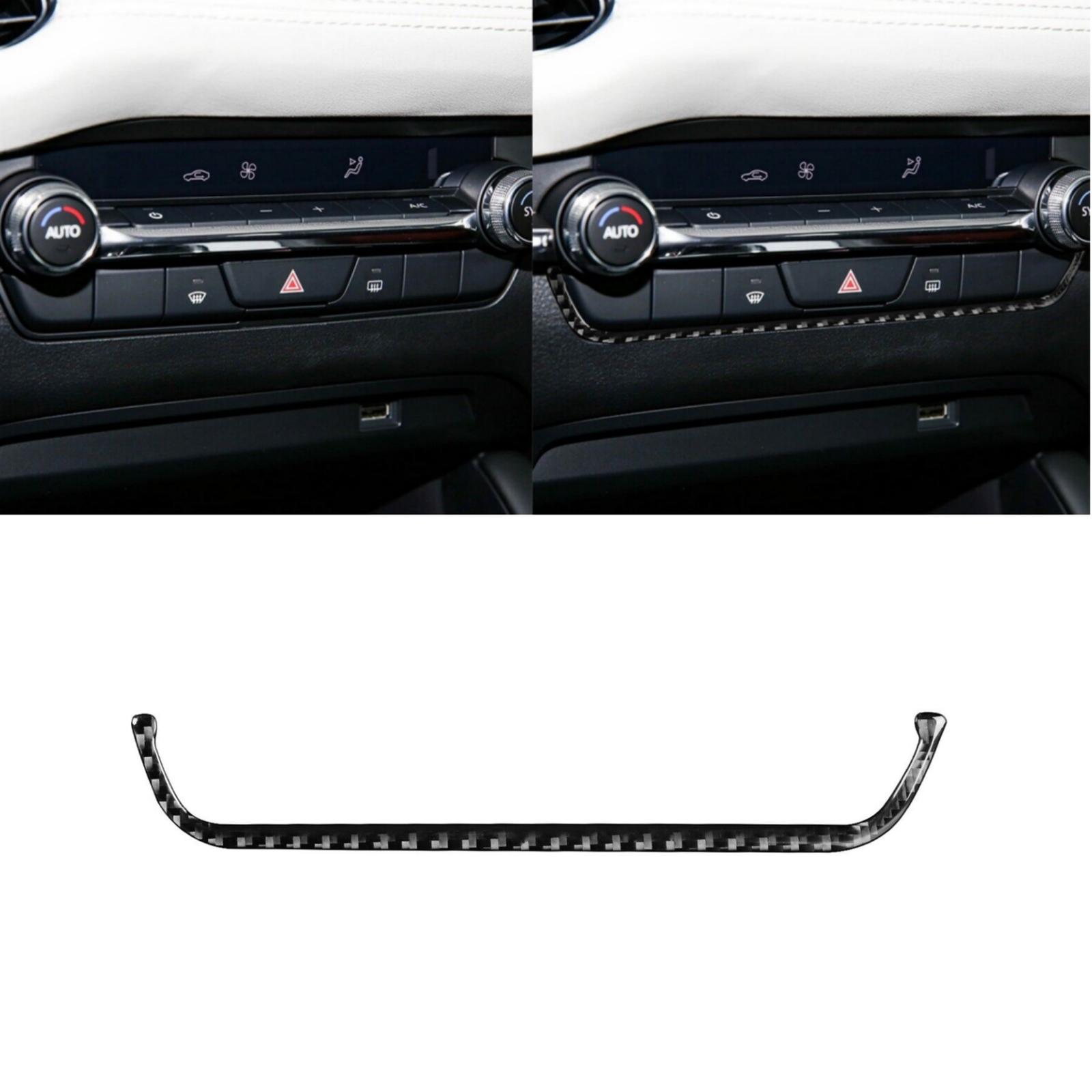 Real Carbon Fiber Control AC Climate Switch Cover Trim For Mazda 3 Axela -24