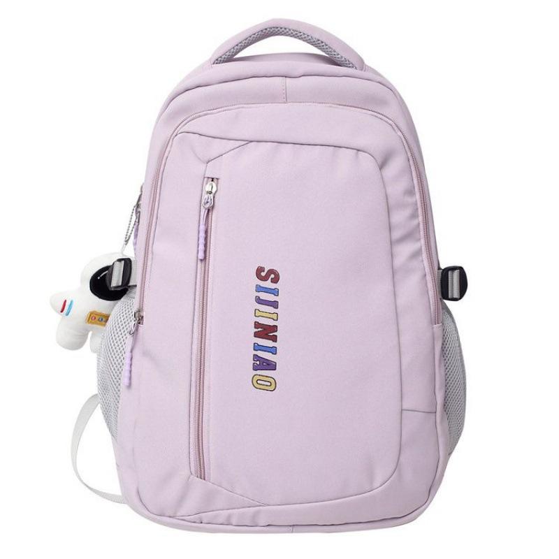 School bag for female junior high school students Simple and versatile college students Waterproof backpack ins Large capacity high school student b
