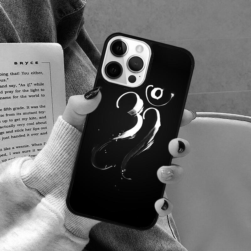 Aum Om Symbol Phone Case for iPhone 17 Air 16 16e 15 Plus for Apple 13 11 12 14 Pro Max Cover coque Shell