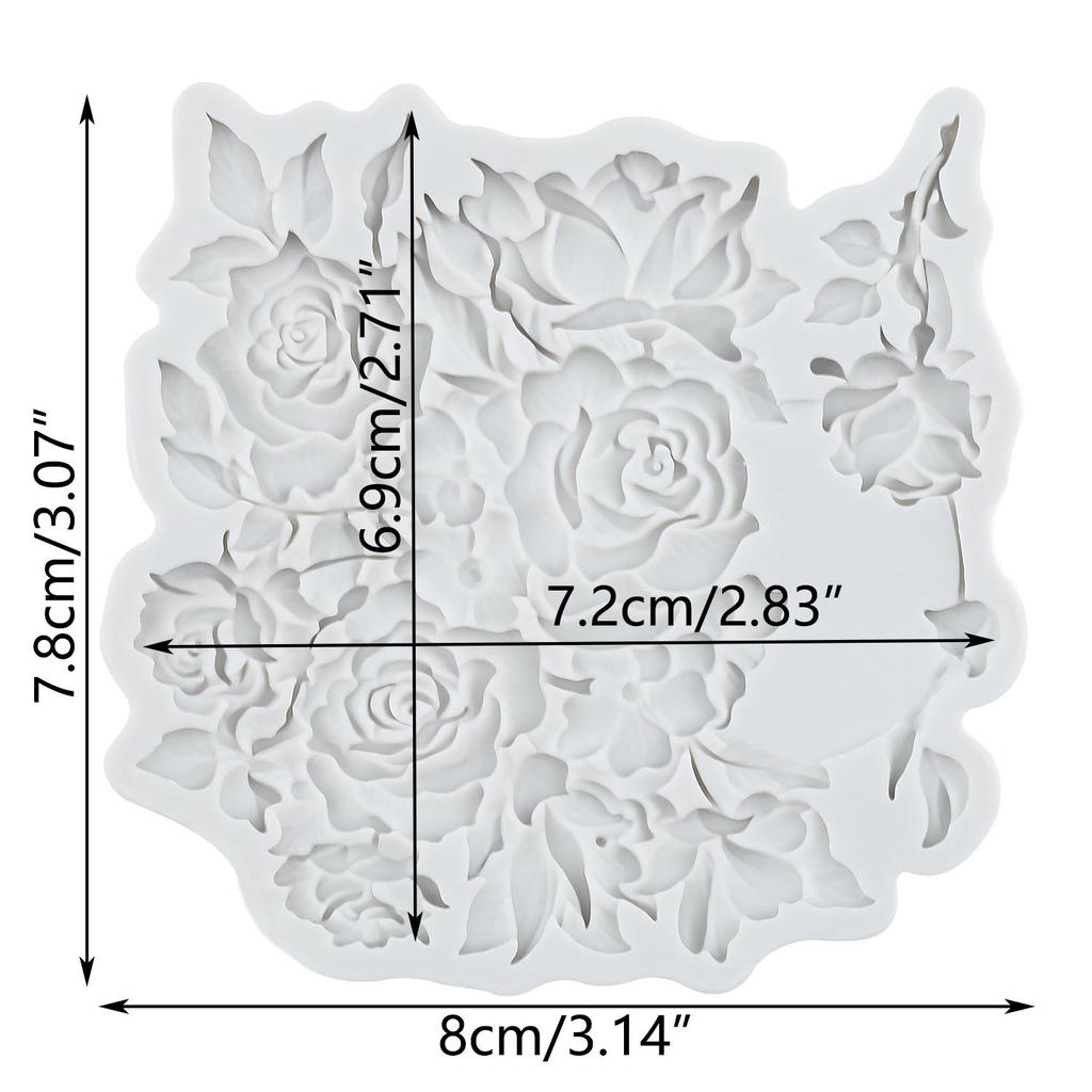 Rose Flower Silicone Molds Flower Fondant Mold Cake Decorating Tools Cupcake Topper Candy Chocolate Gumpaste Mold