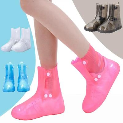 Thickened Waterproof Silicone Shoe Cover Shoes Woman Rain Boots Men Covers Outdoor Anti-slip Reusable Shoe Protector Covering
