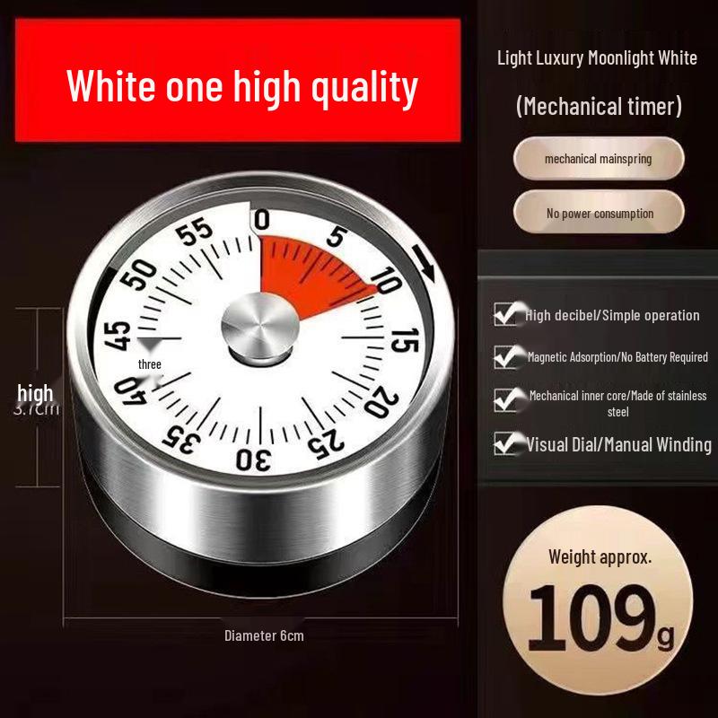 

Battery-Free Mechanical Kitchen Timer: Student Time Management & Self-Discipline Countdown Alarm Clock