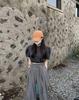 Korean Chic Asymmetrical High-Waisted Pleated Wide-Leg Trousers for Women