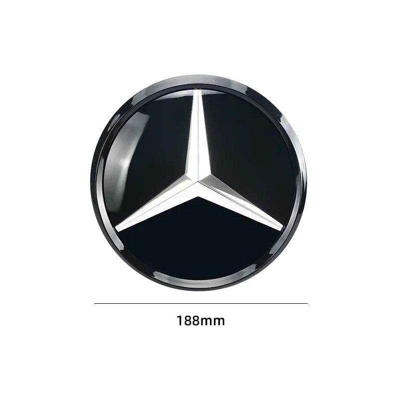 

3D 188mm Front Grille Star Logo Emblem Badge For Mercedes-Benz C Class 2014-2018 GLC Car Emblems