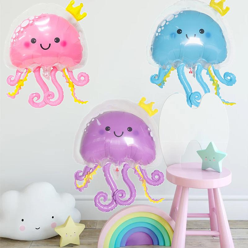 1Pcs Jellyfish Inflatable Balloon Birthday Party Decoration Floating Ballon Scene Decoration Bubble Ball Purple Pink Blue