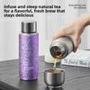 COOKER KING 330ml Pure Titanium Thermos Cup Reusable with Tea and Water Separator Suitable for High-end Business Gifts