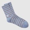 Striped pattern crew socks sky blue UR122CSC33