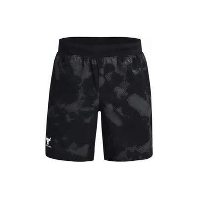 Short de sport à jambes droites imprimé du logo Project Rock Johnson pour homme Bas Noir 1377438-001