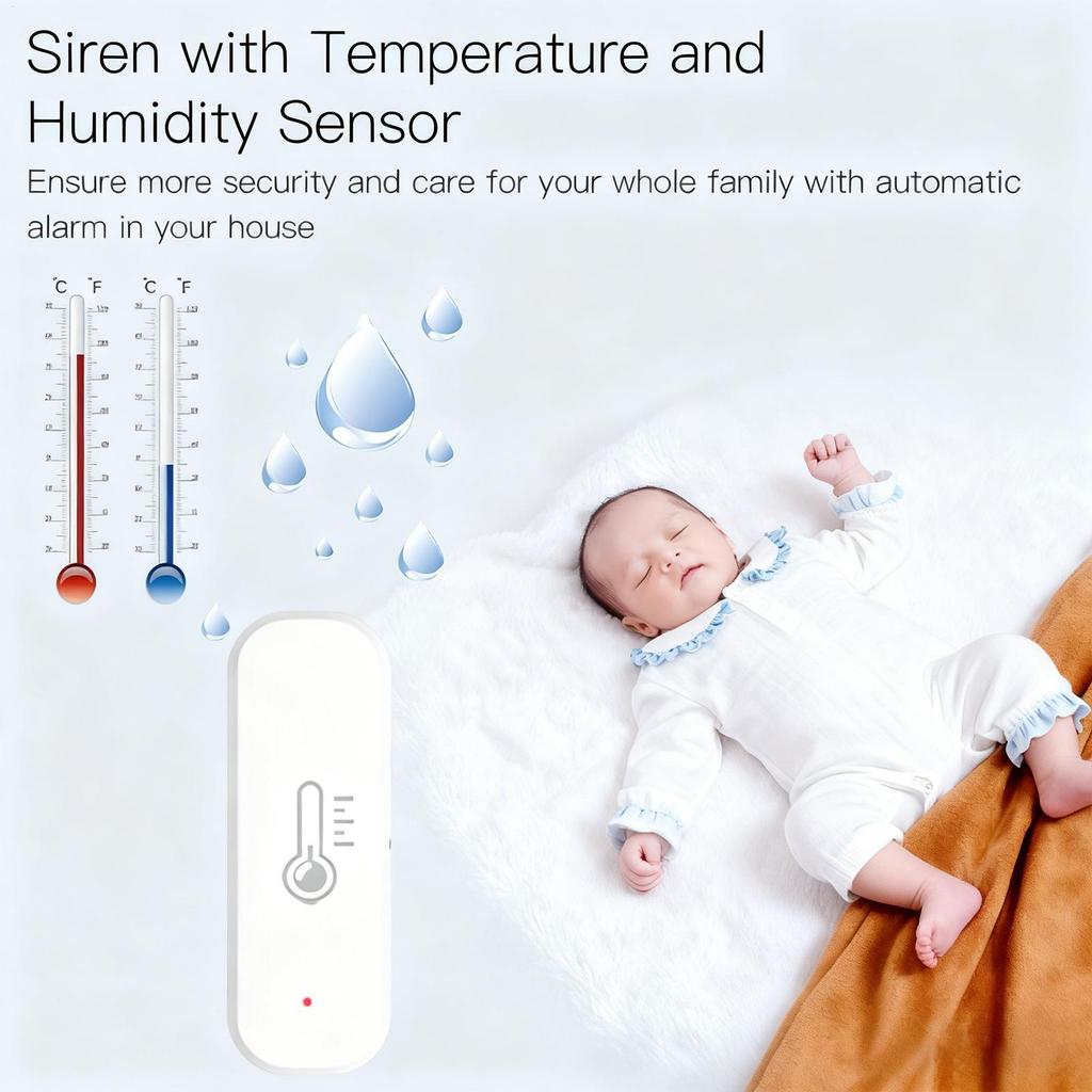 Wifi Humidity Sensor Smart Wireless Remote Remote Temperature Monitor WiFi For Bedroom Bathroom Kitchen Home Dormitory Hotel