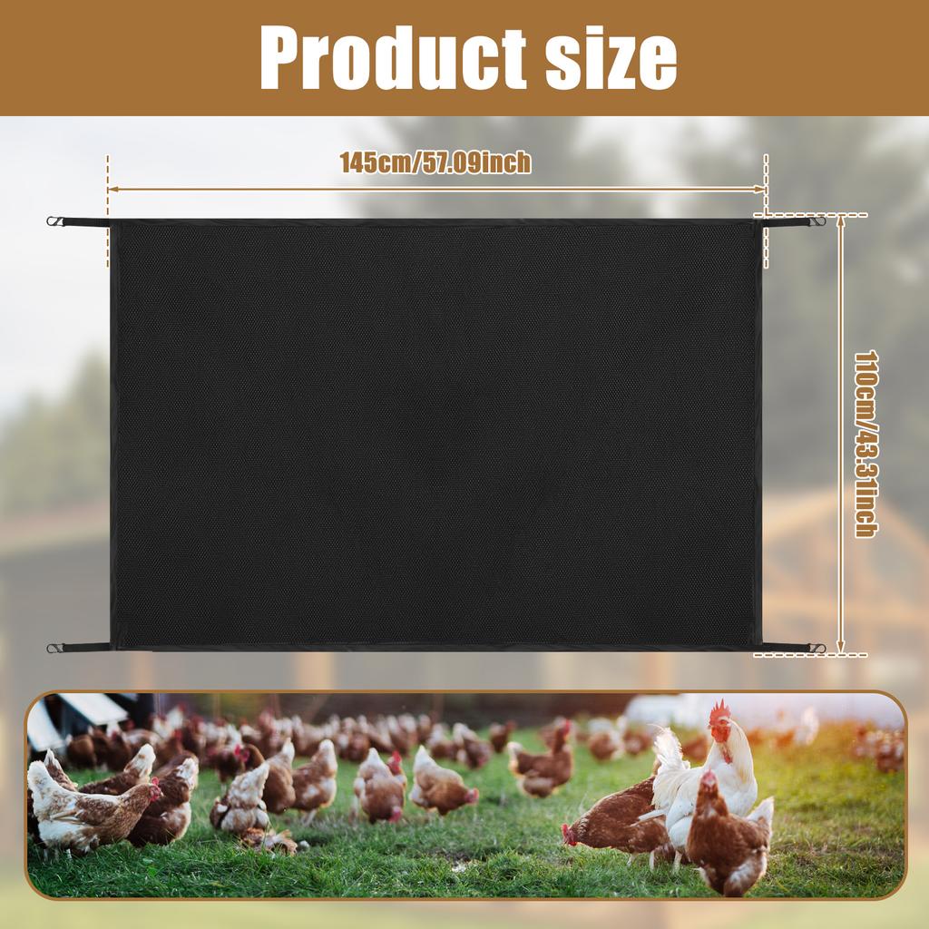 Outdoor Chicken Run Cover Waterproof Chicken House Cover with S hook Poultry Breeding Cage Sunshade Dust Cover for Farms Using