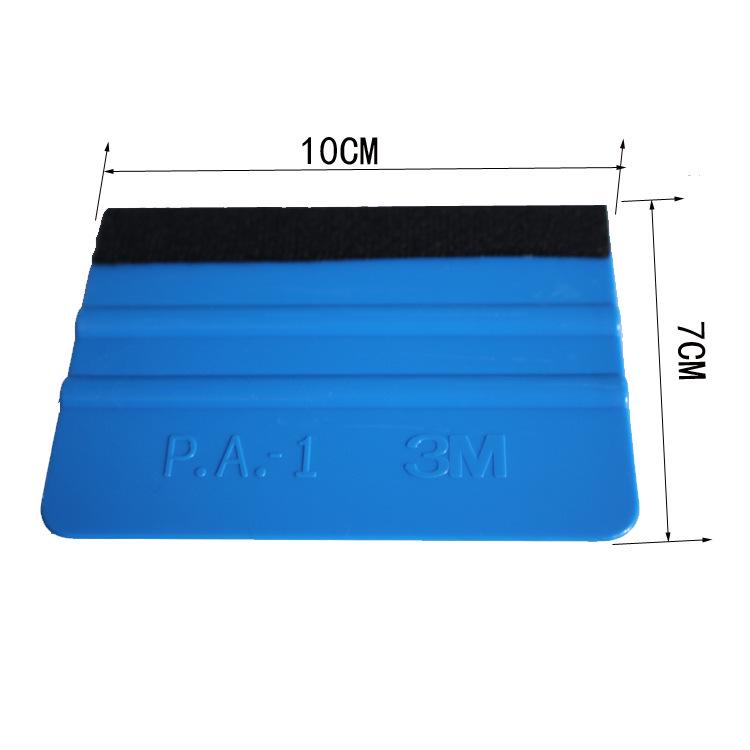 Double-Sided Plastic Car Film Application Tool - Soft Square Scraper for Color Change
