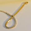Elegant Titanium Steel Diamond Bracelet - High-End European & American Style