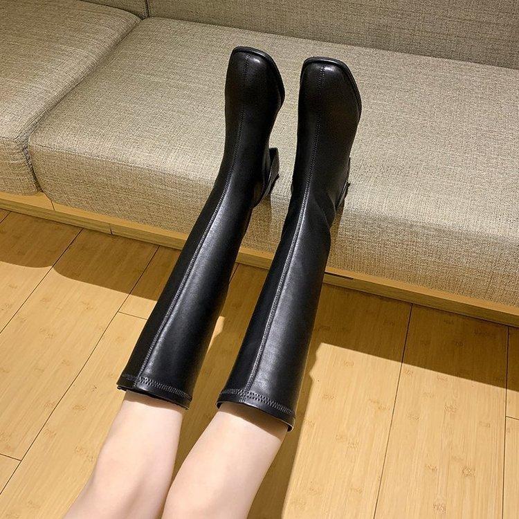 

Size 34-43, large size women s shoes 41 fat feet thick heel knight boots women s small Korean version but knee knight boots 42 39 чорний