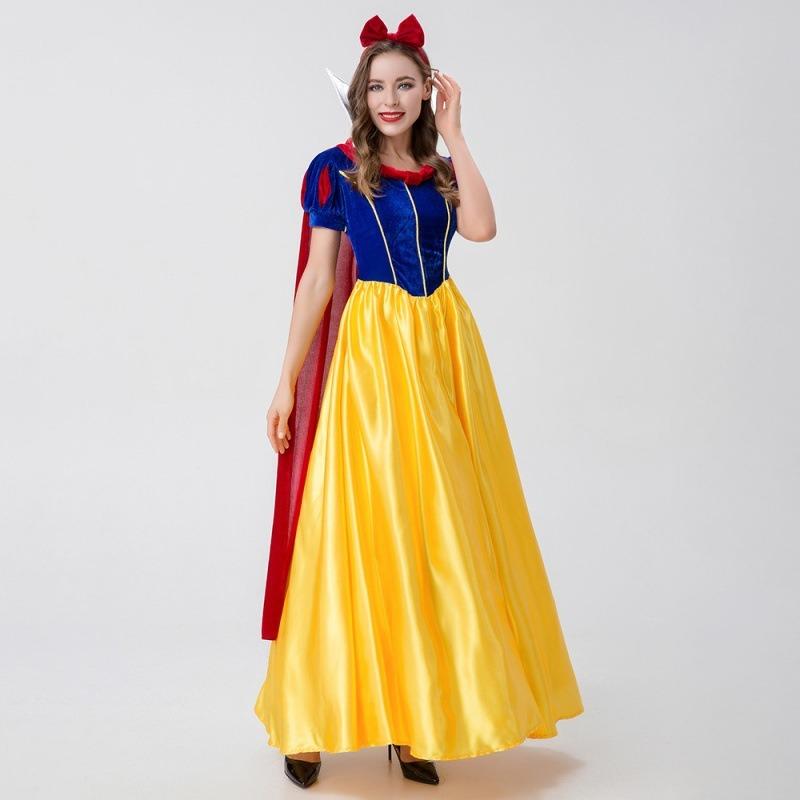 New Models, Adult Female Stage Performance Costumes, Halloween Fairy Tales, White Princess Snow Dress