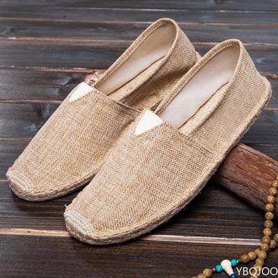 Mode für Männer Schuhe Sommer Espadrilles Männer Canvas Sneakers Neue atmungsaktive Fischerschuhe Männer Slip On Loafers Große Größe 45 Sneakers