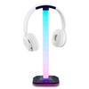 RGB Gaming Headphone Stand Translucent LED Light Dual USB Port Touch Control Desktop Display Headset Holder Earphone Accessories