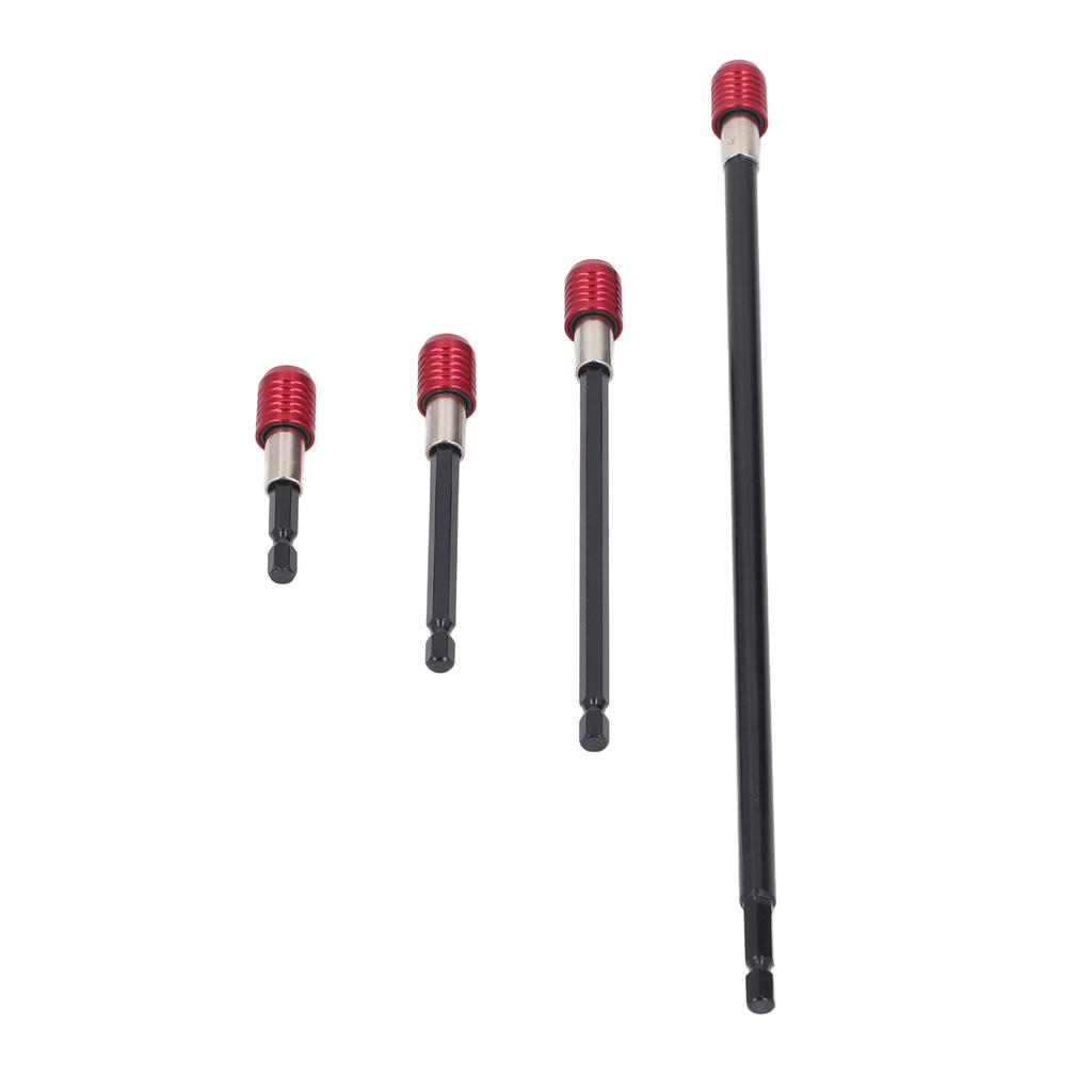 4 Pcs Drill Bit Extension Set 60mm 100mm 150mm 300mm 14 Inch Hex Shank Strong Magnetic Drill Bit
