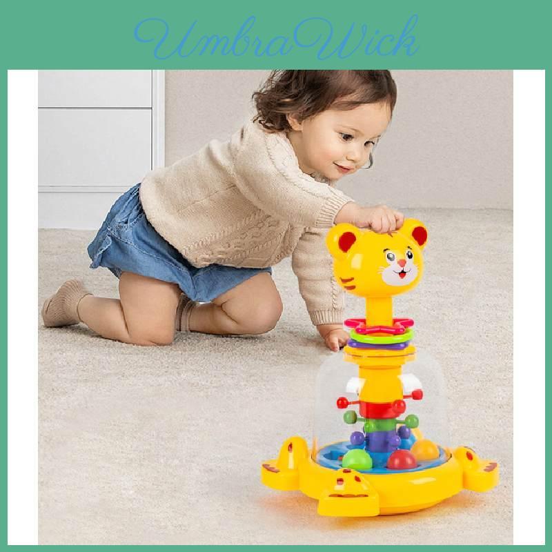 Baby Educational Push Giraffe Jumping Ball With Rolling Beads For Kids Playroom