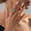 Salircon 3Pcs/Set Fashion Bohemia Inlaid Colorful Acrylic Ring for Womens Creative Irregular Resin Stackable Finger Ring Jewelry