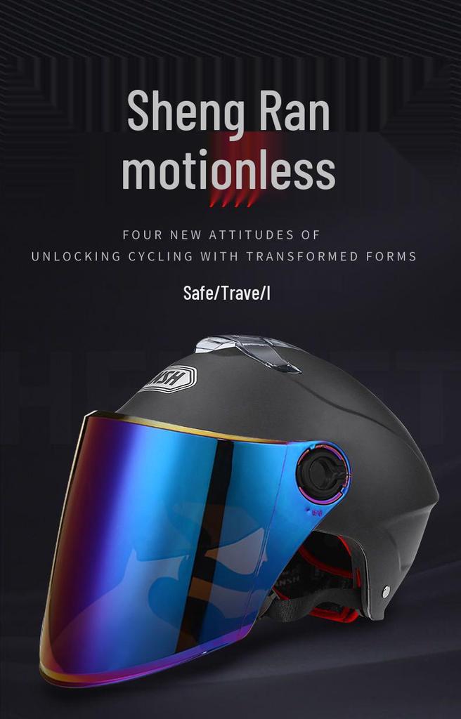 Unisex Electric Vehicle Helmet: Certified, Sun-Protective, All-Season, Unbreakable, with Free Shipping