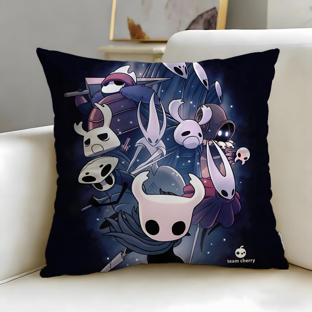 Popular Game Hollow Knight Cushion Cover Soft EasyWash Pillow Case Versatile for Couch Bed Travel and Office