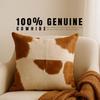 Cowhide Leather Cushion Cover Set: Handmade Decorative Pillow Case