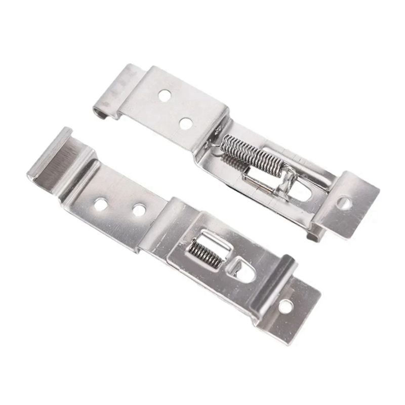 A84X-4-Piece Trailer License Plate Holder Clips - Stainless Steel, Spring Loaded, Perfect Trailers And Caravans