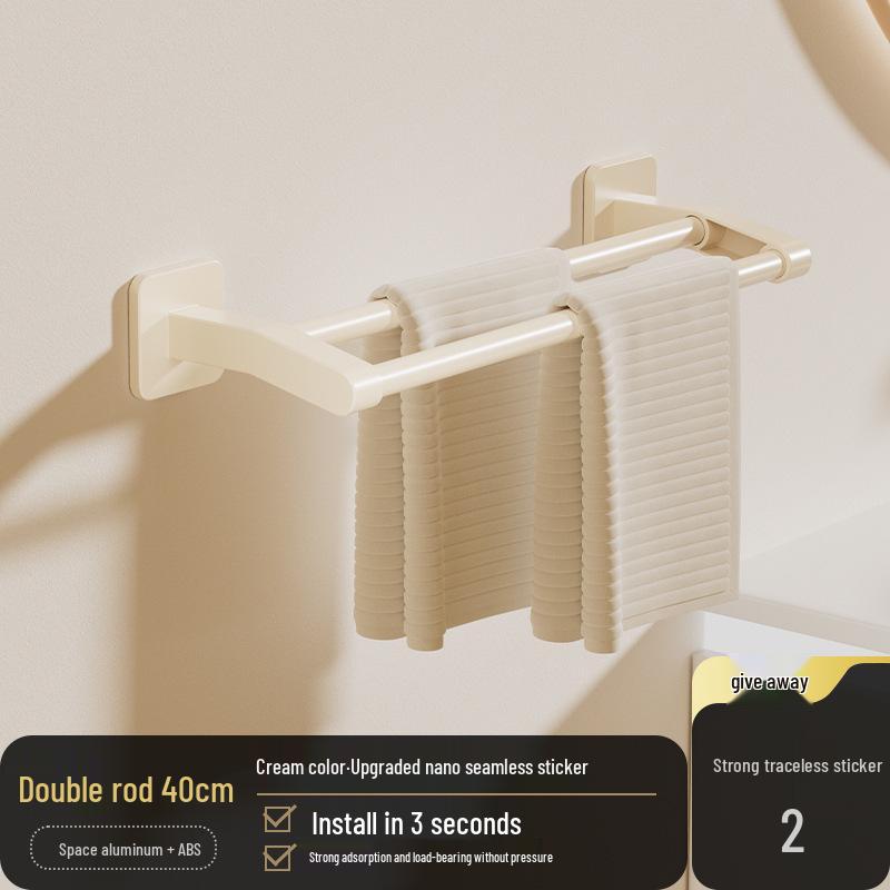 Punch-Free Wall-Mounted Multi-Functional Bathroom Storage Rack