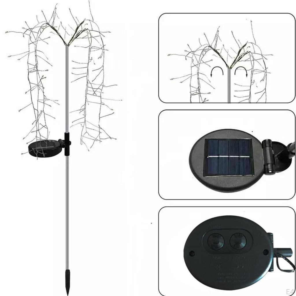 Artificial Tree with Lights Solar Garden Lawn Outdoor 8 Modes LED Pathway
