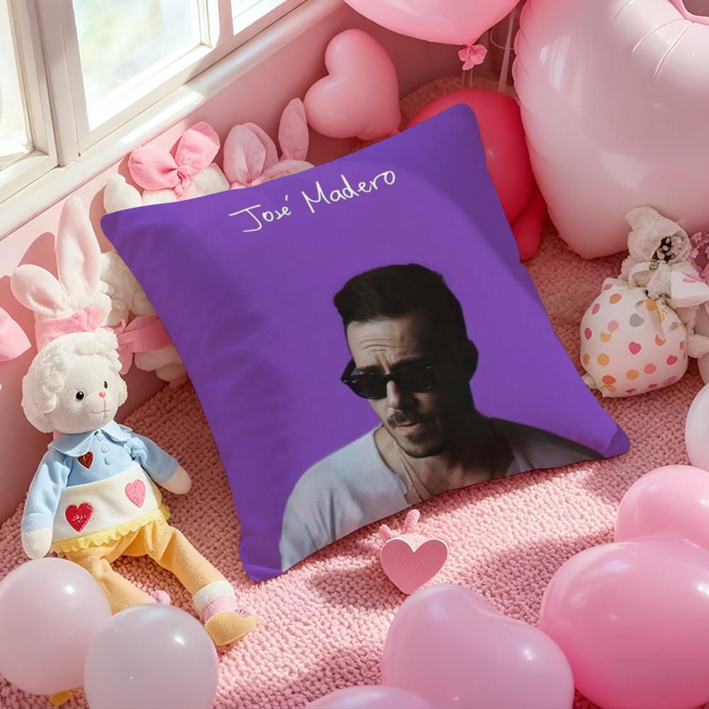 

J-Jose M-Madero S-Sarajevo Singer Cushion Cover Pattern Printed Pillowcase for Living Room Sofa Cushion Cover & Bedroom Decor 12x12Inch